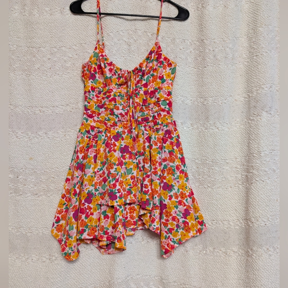 Princess Polly Womens Floral Multicolor Barrett Petite Mini Dress Size 4